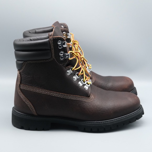 Timberland 6 Inch Waterproof Leather Boots 640 Below Dark Brown Men\'s Size 10‎